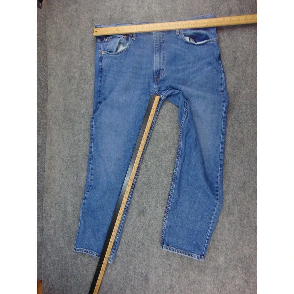 Levi's 541 Mens 38x29 Athletic Taper Blue Solid Denim Jeans Classic Casual